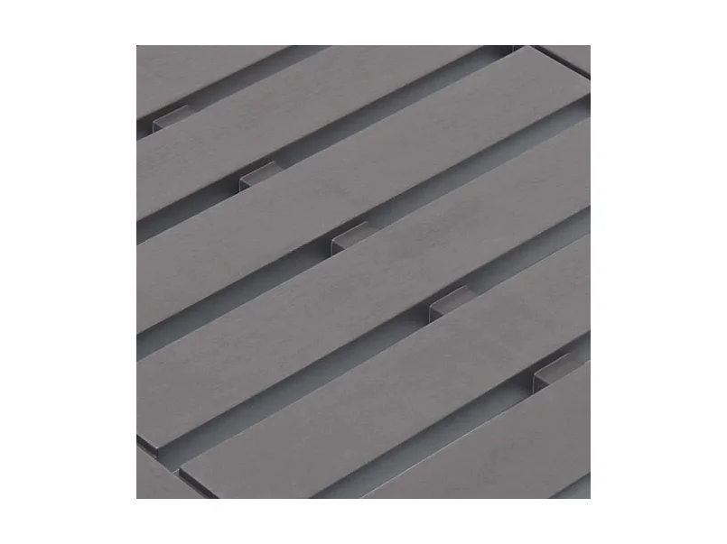 Table basse de jardin plastique marron Leeco