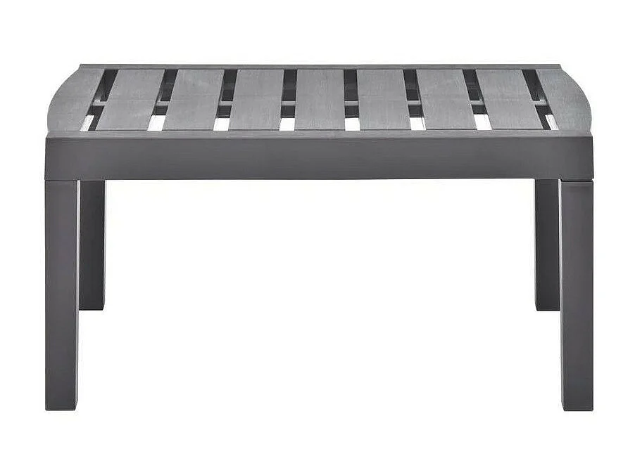 Table basse de jardin plastique marron Leeco