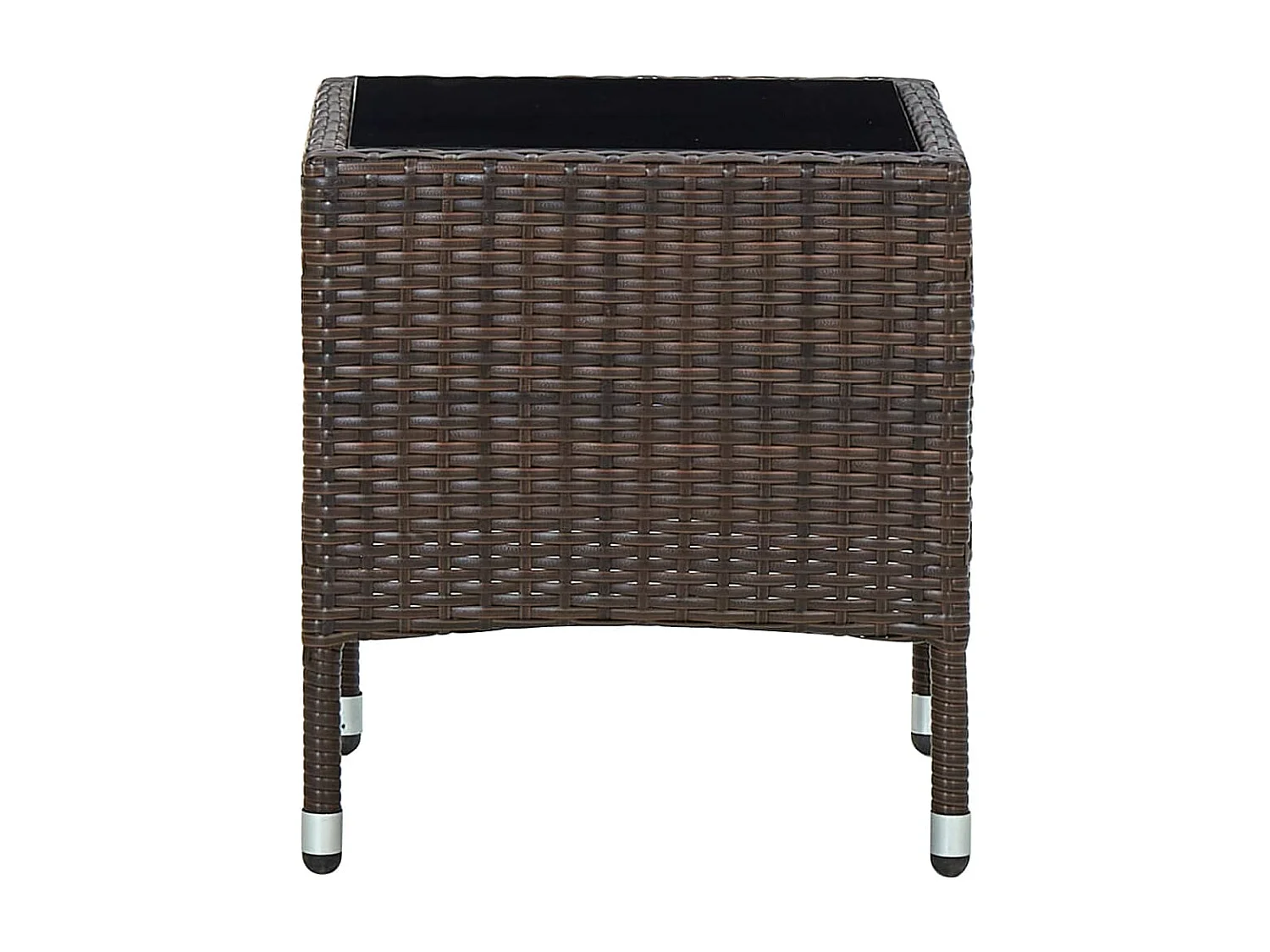 Tuintafel 40x40x45 cm poly rattan bruin