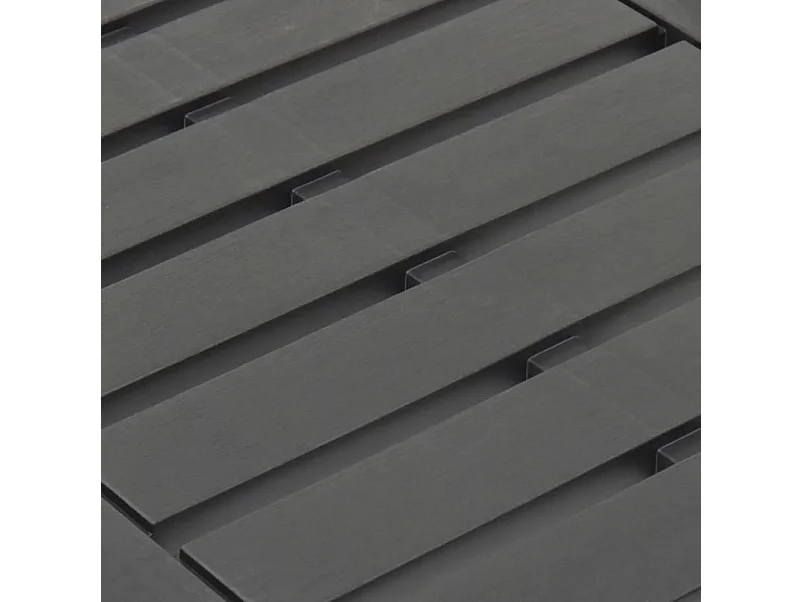 Table basse de jardin plastique anthracite Leeco