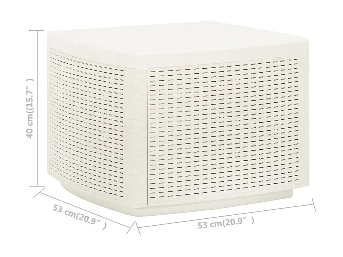 Table de jardin Blanc 53x53x40 Plastique