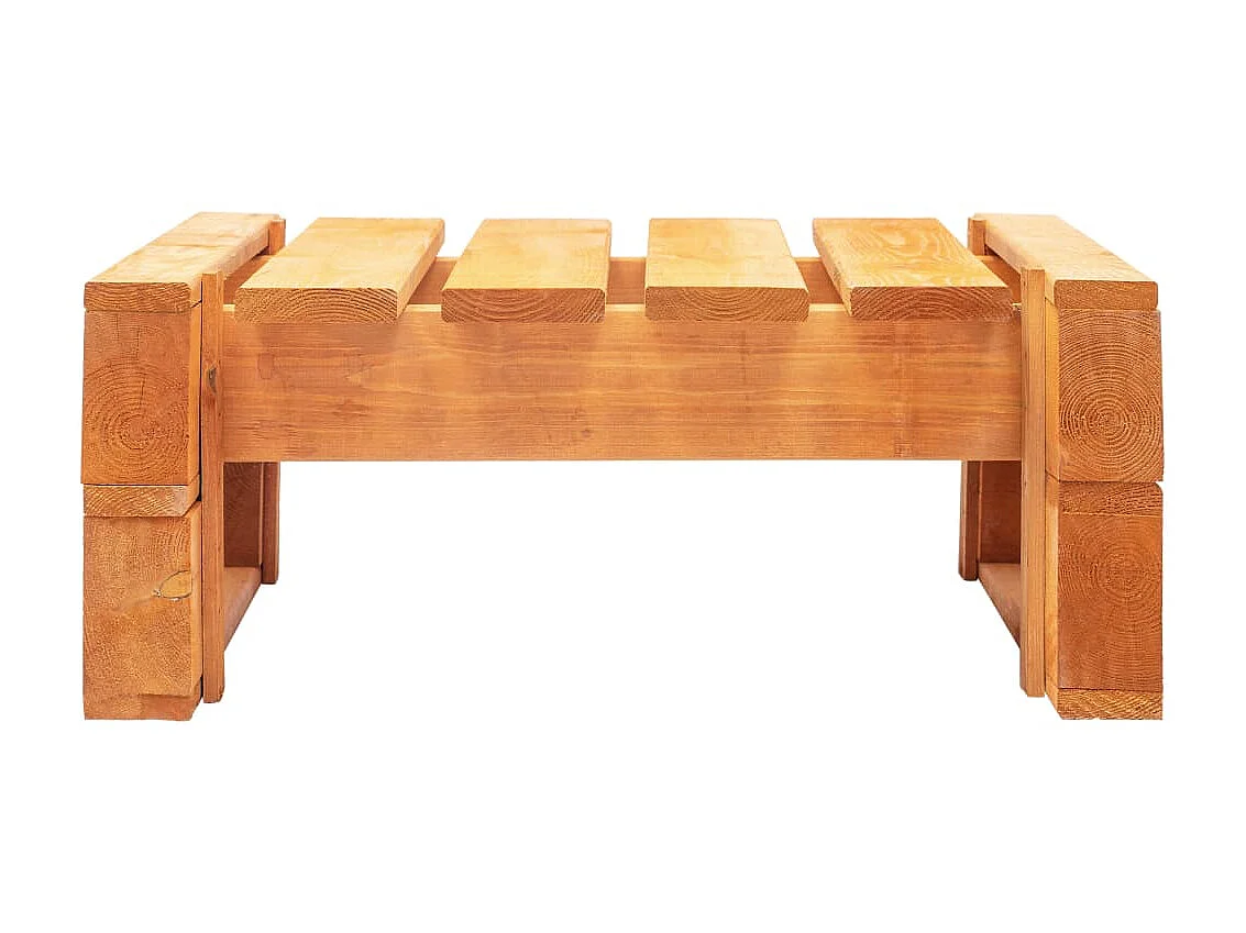 Repose-pied palette de jardin Bois Marron miel