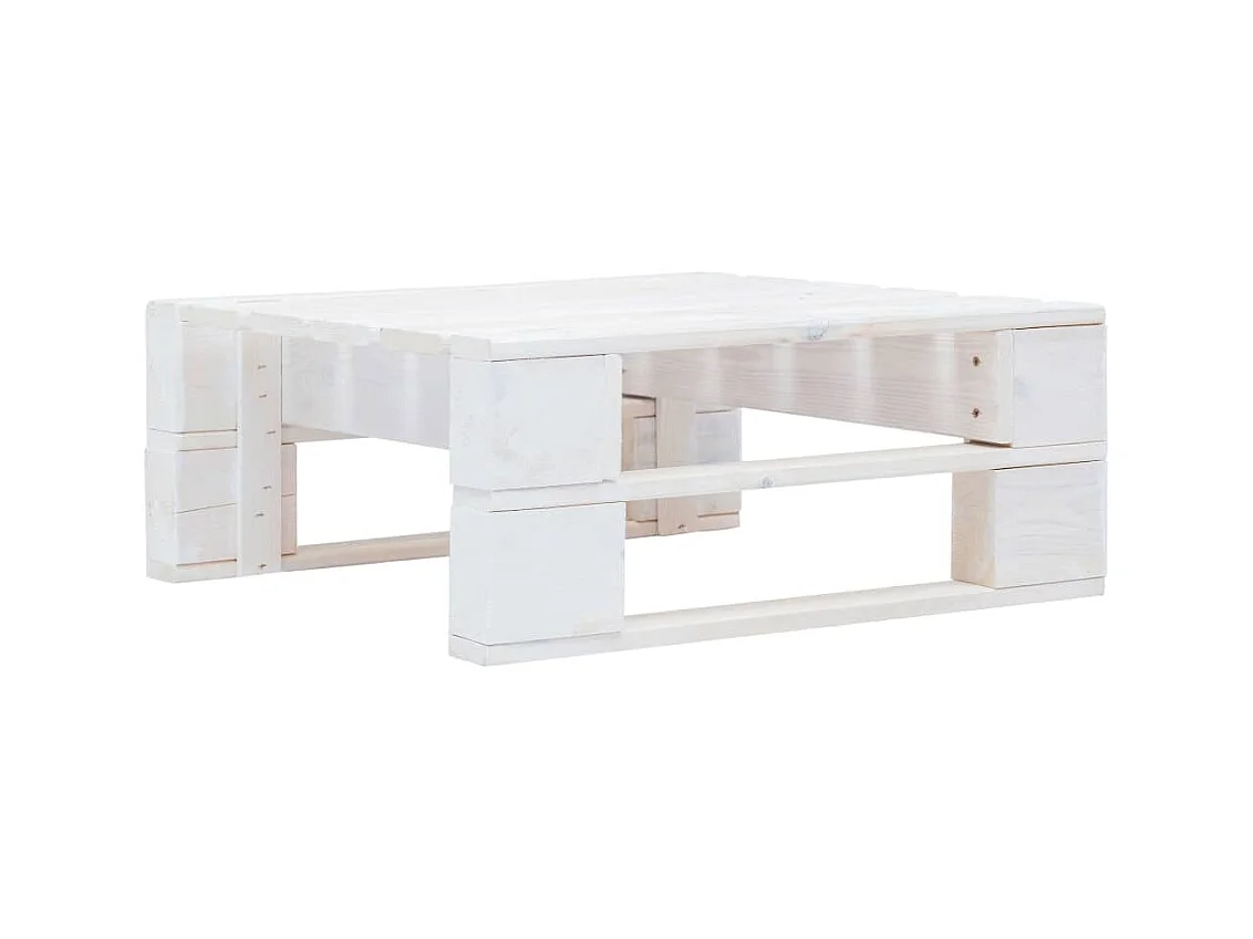 Repose-pied palette de jardin Bois Blanc