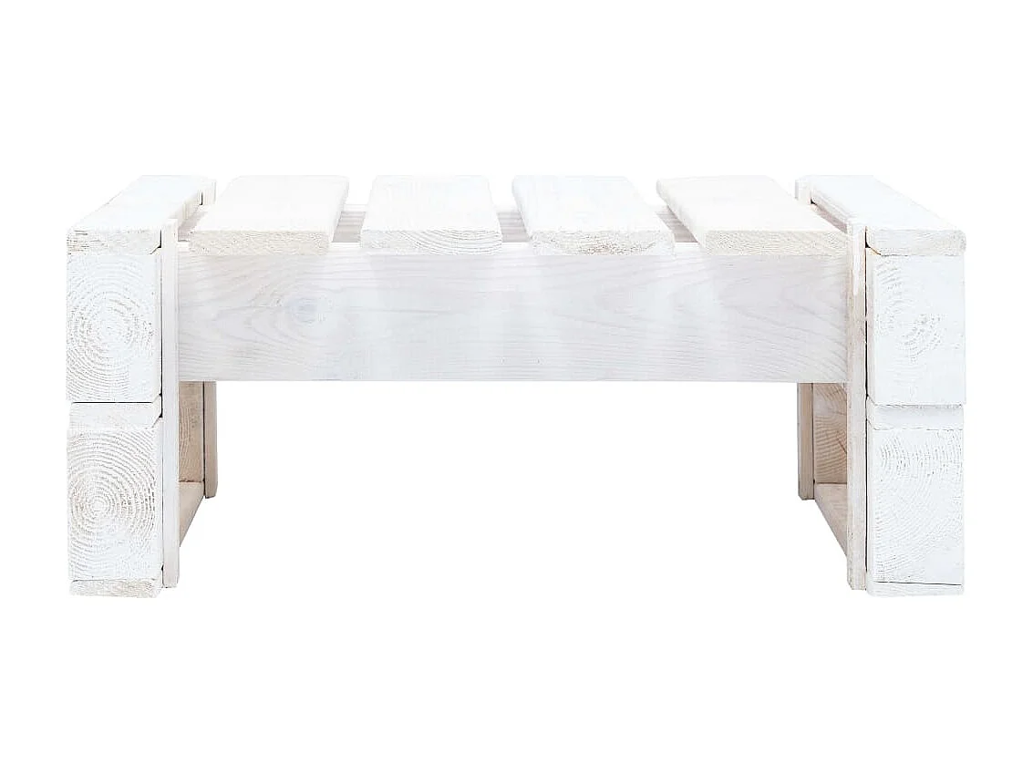 Repose-pied palette de jardin Bois Blanc