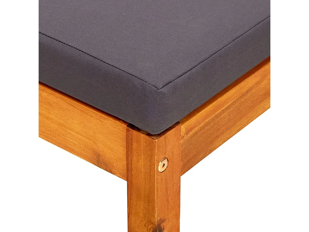 Repose-pieds de jardin 2 pcs Bois d'acacia massif 2