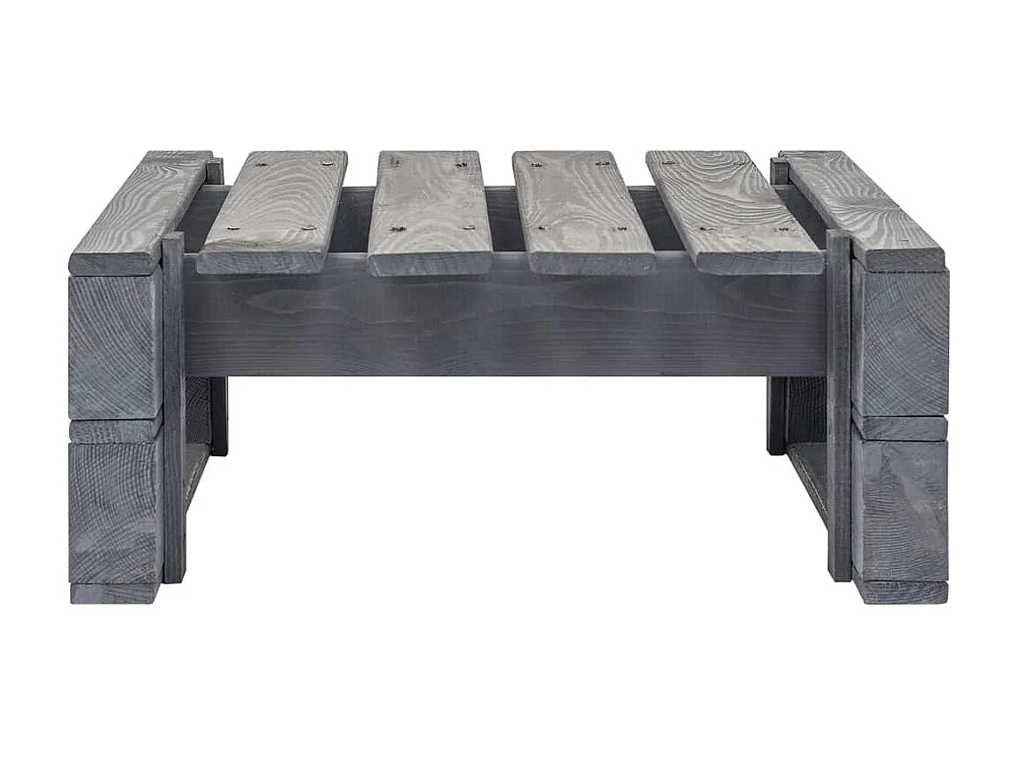 Repose-pied palette de jardin Bois Gris