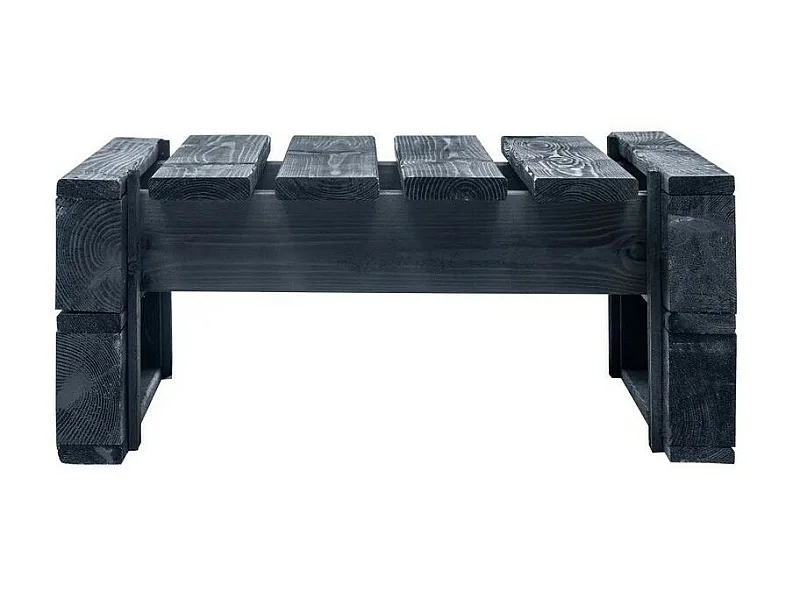 Repose-pieds palette pin massif noir Farsa