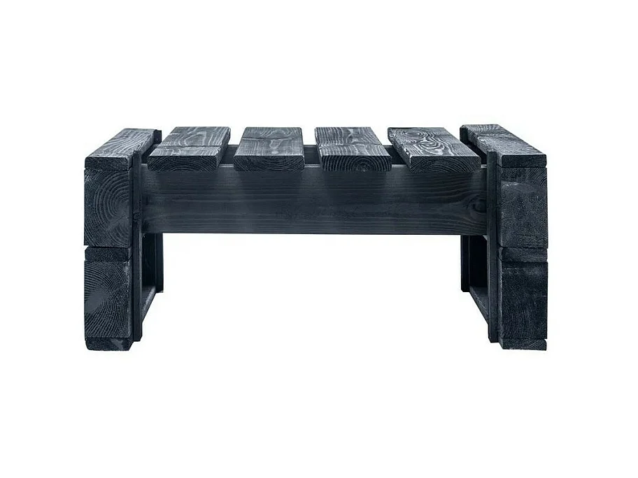 Repose-pieds palette pin massif noir Farsa