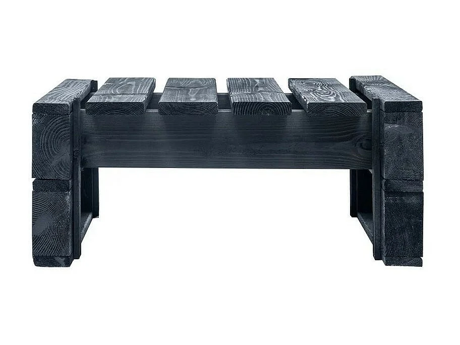 Repose-pieds palette pin massif noir Farsa