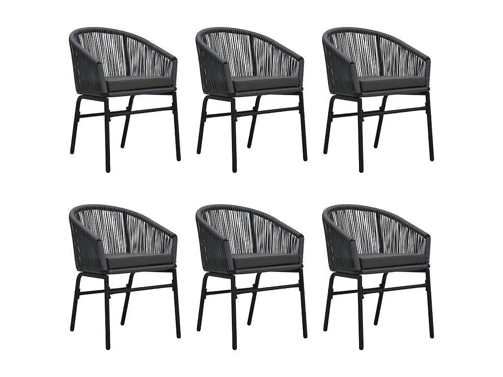 Ensemble de salle à manger de jardin 7 pcs Anthracite 10