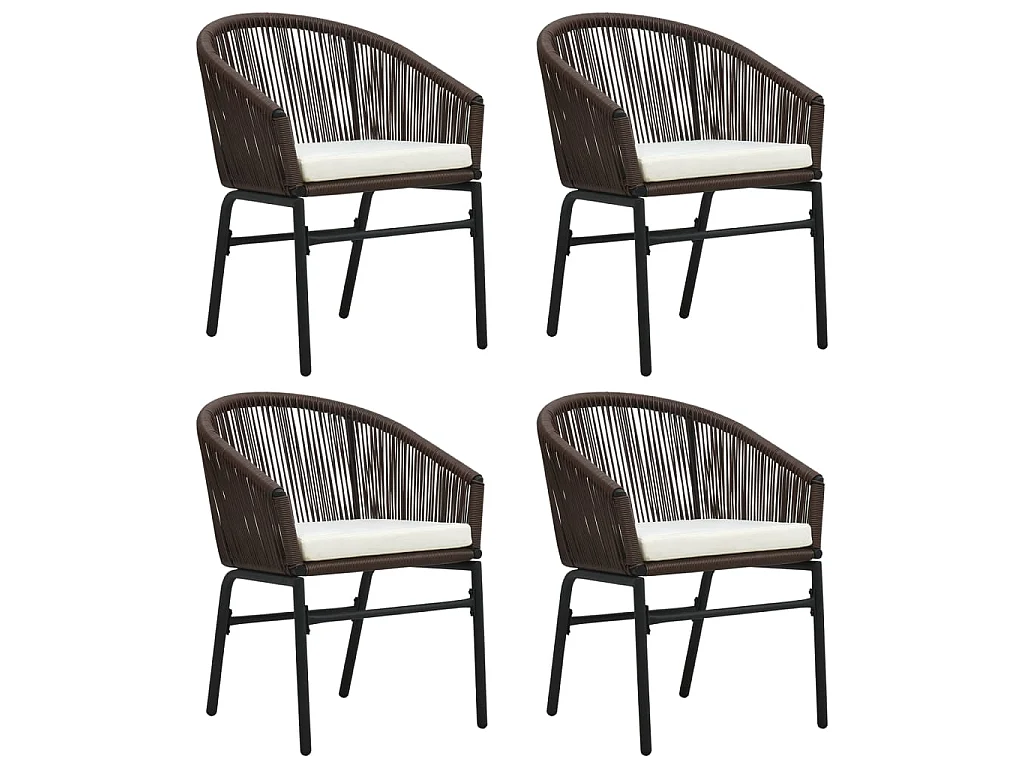 Ensemble de salle à manger de jardin 5 pcs Marron 2