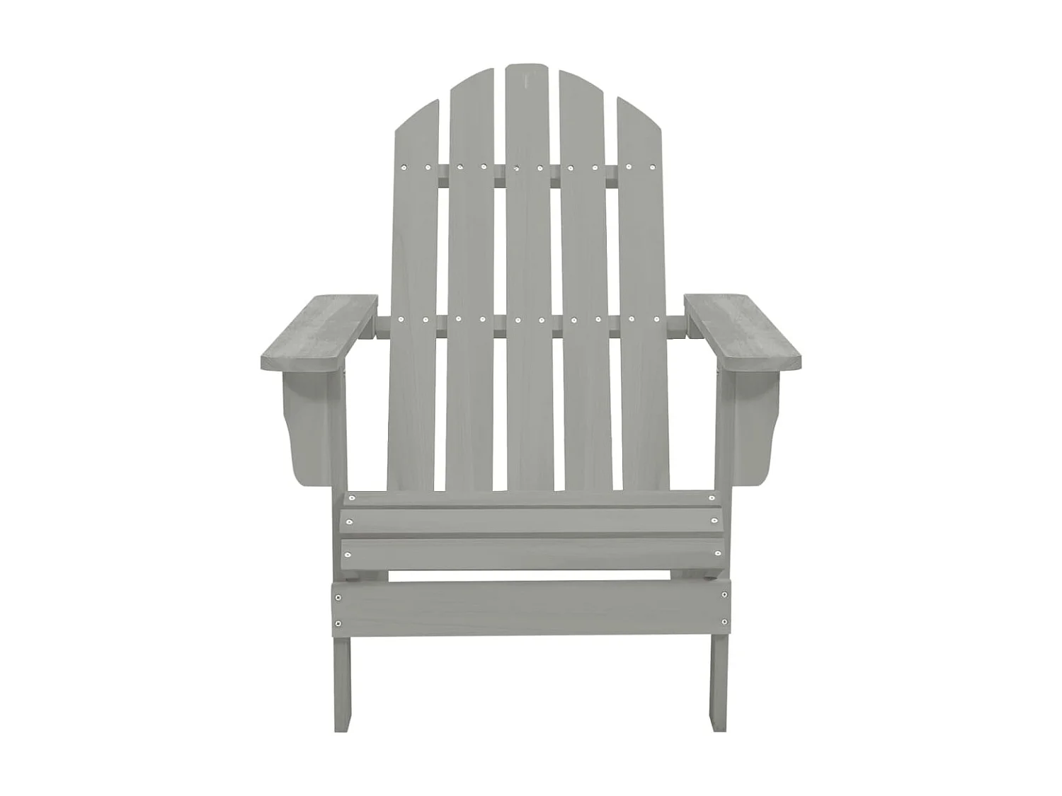 Chaise de jardin Adirondack avec table Bois de sapin Gris