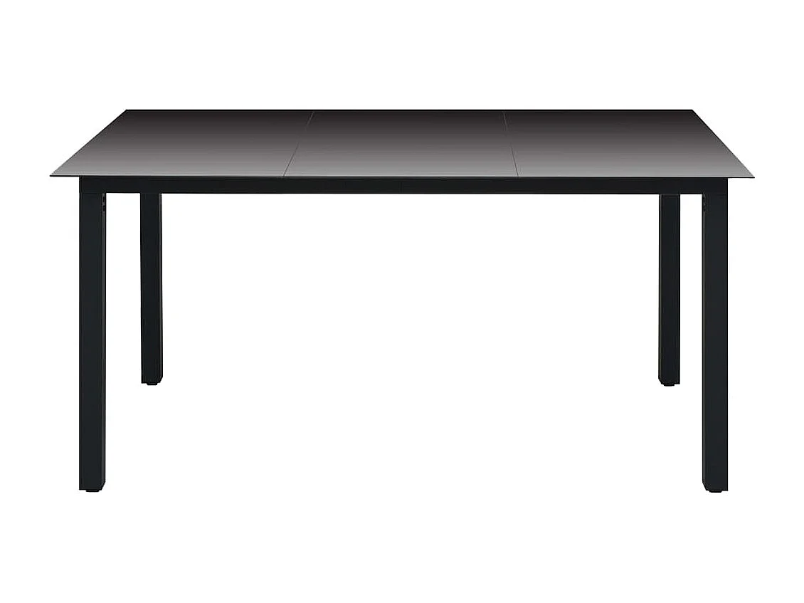 Ensemble de salle à manger de jardin 5 pcs Noir 57