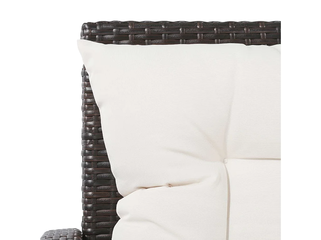 Salon de jardin 5 pcs avec coussins Résine tressée Marron 31