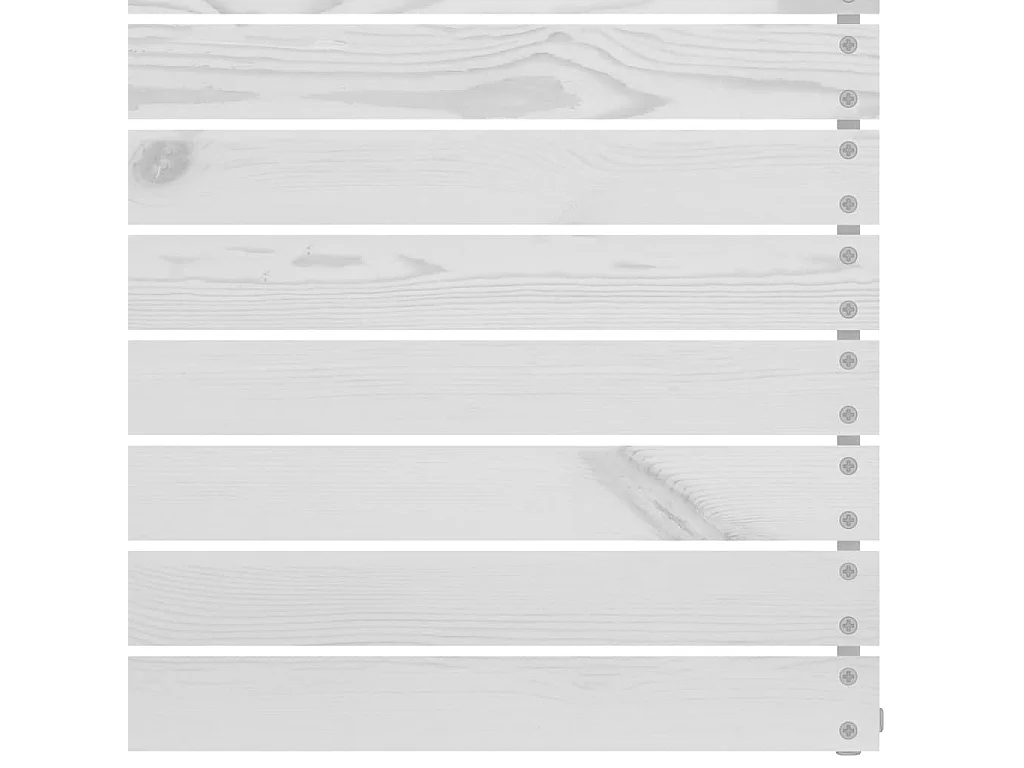 Salon de jardin 8 pcs Blanc Bois de pin massif 4