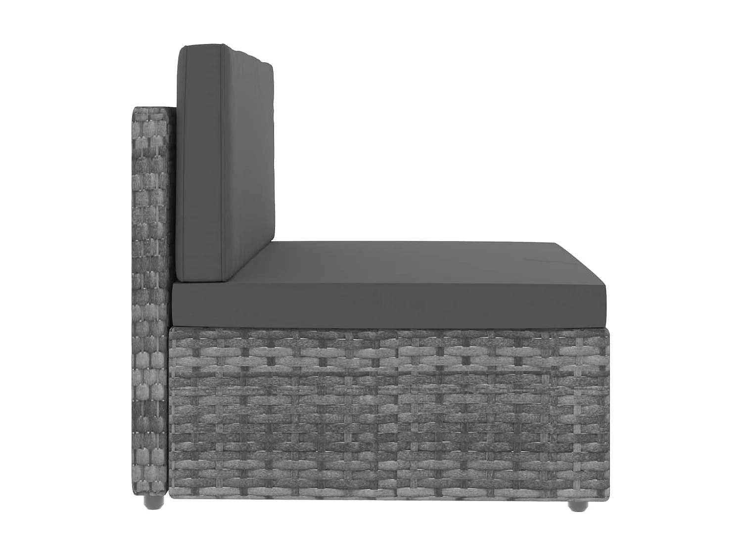 Salon de jardin 7 pcs Résine tressée Gris 2