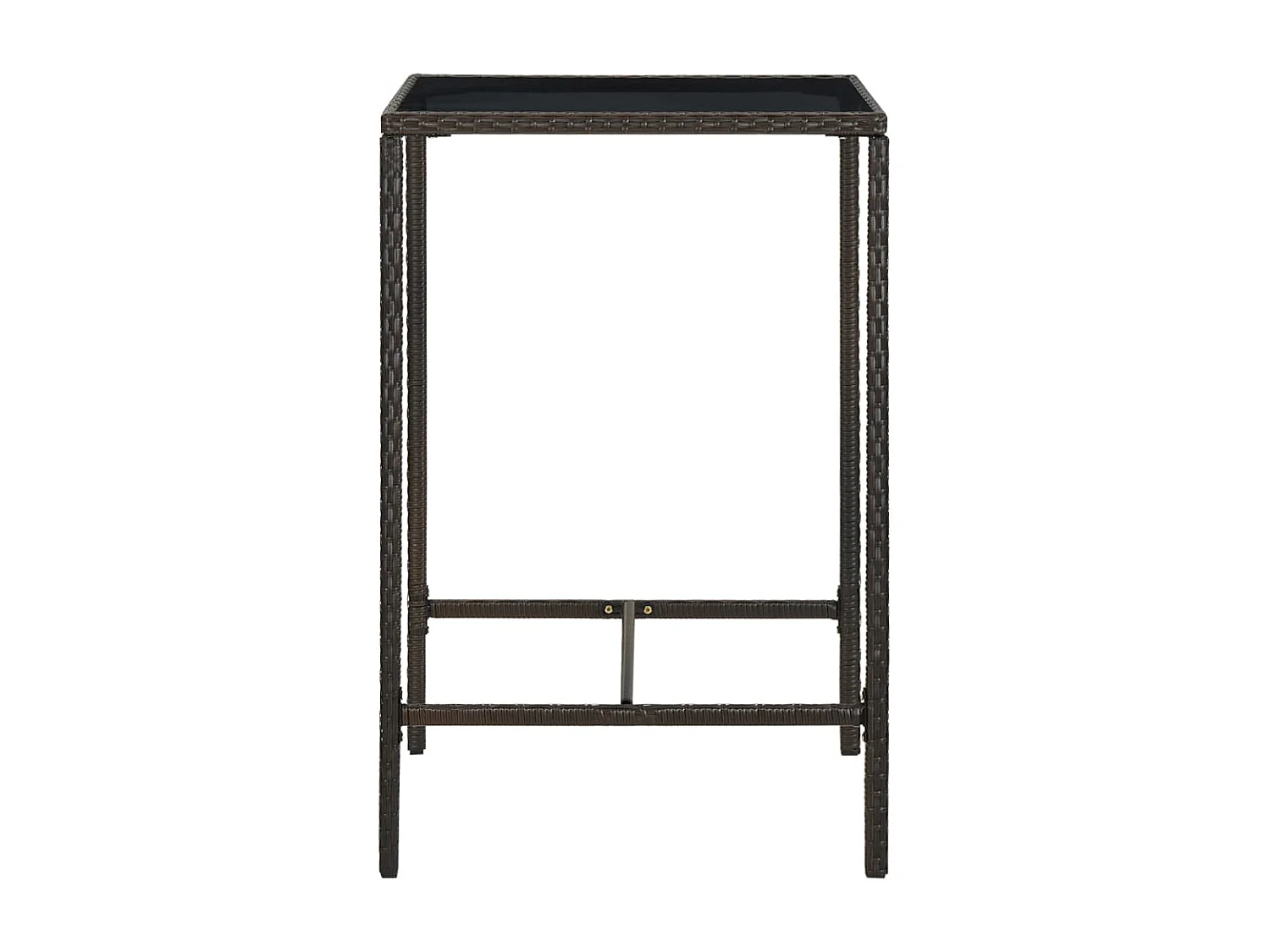 Ensemble de bar de jardin 5 pcs Résine tressée Marron