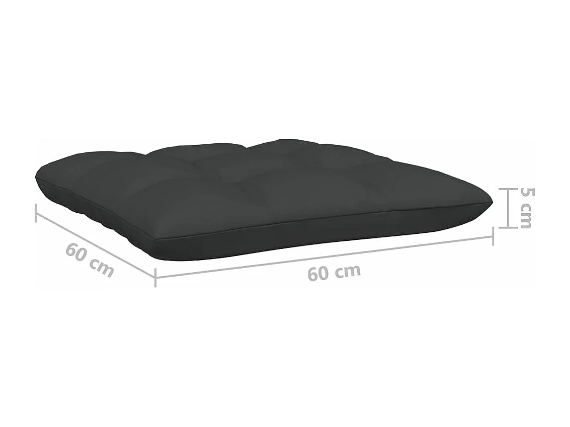 Salon de jardin 8 pcs avec coussins anthracite Bois de pin