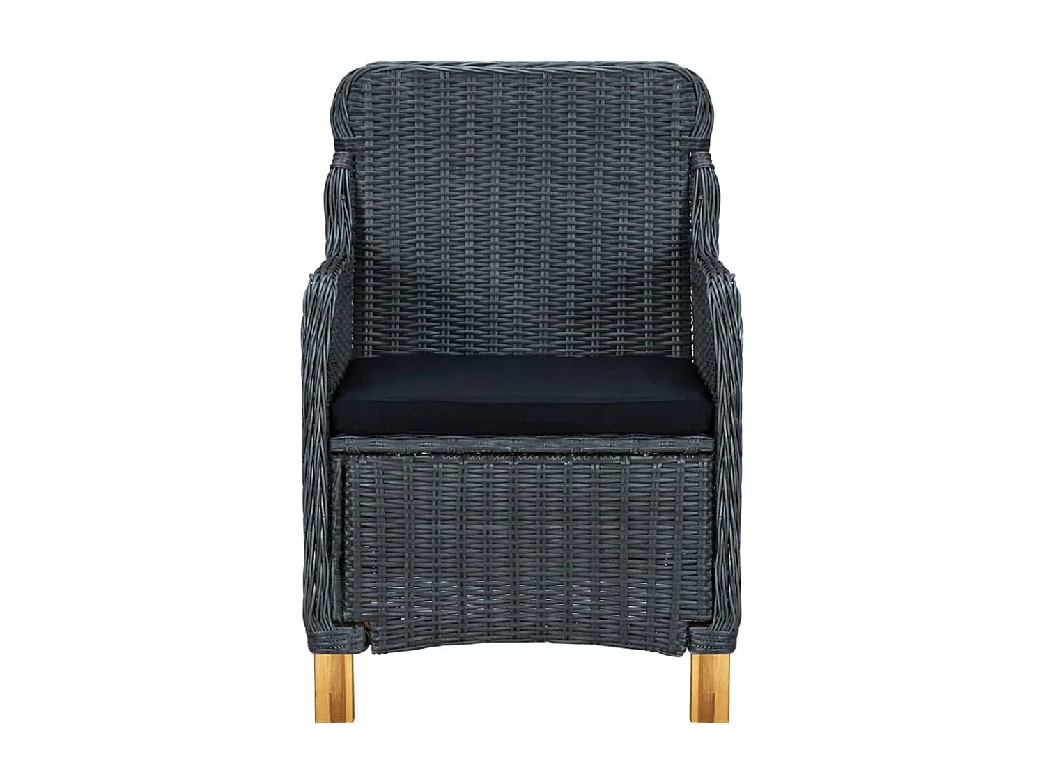 Ensemble de salle à manger de jardin 3 pcs Gris foncé 5