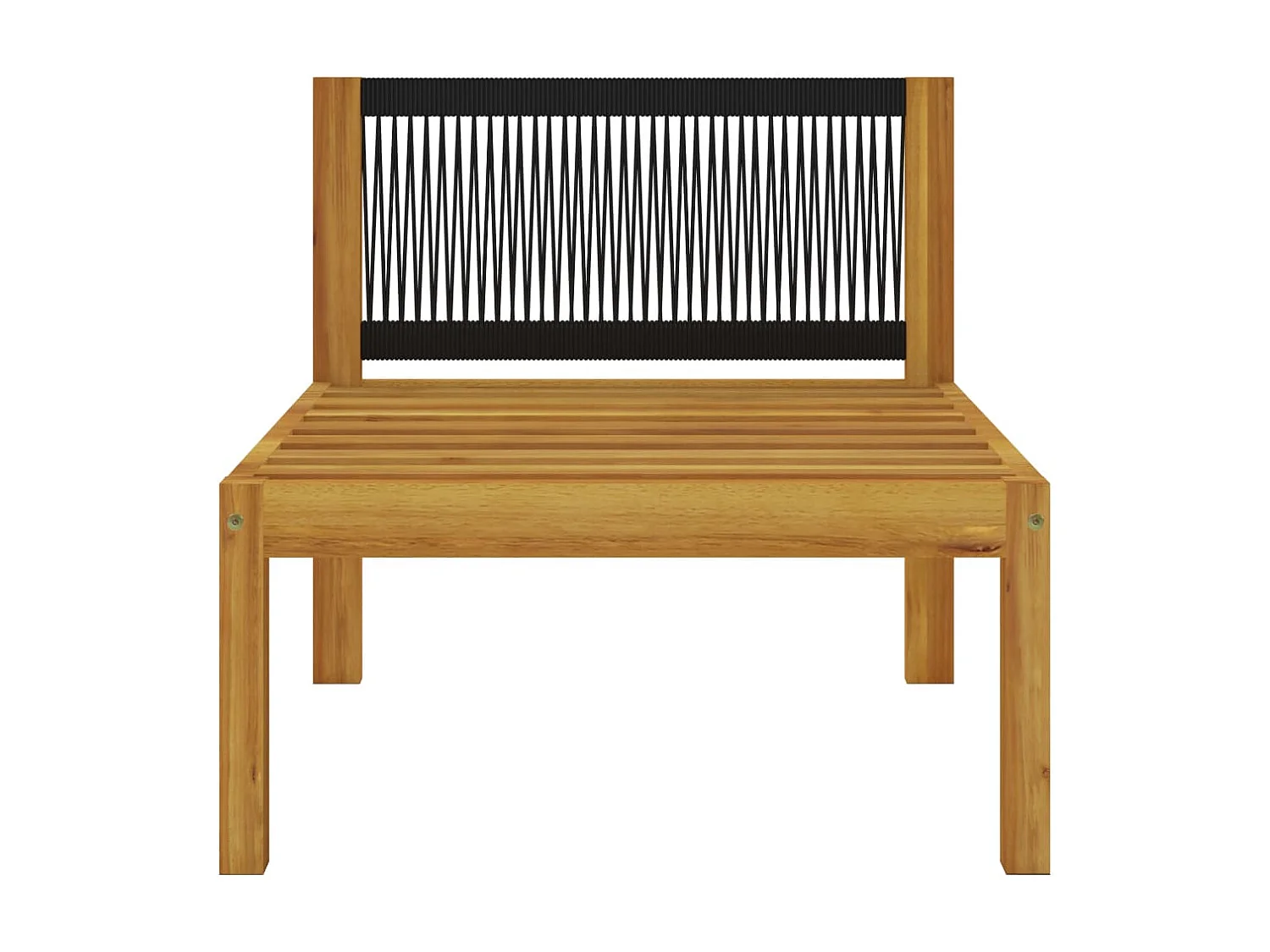 Salon de jardin 5 pcs avec coussins Crème Bois d'acacia solide 3