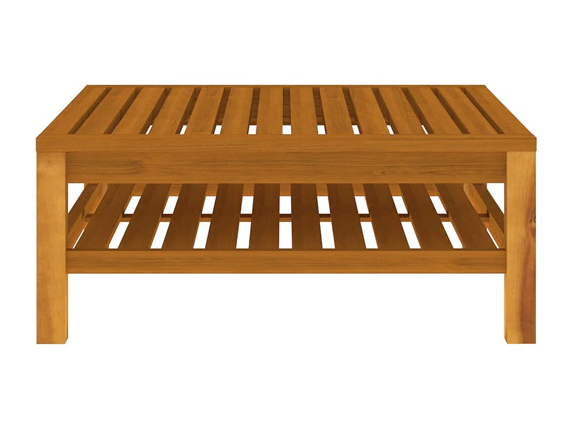 Salon de jardin 6 pcs avec coussin crème Bois d'acacia solide 7