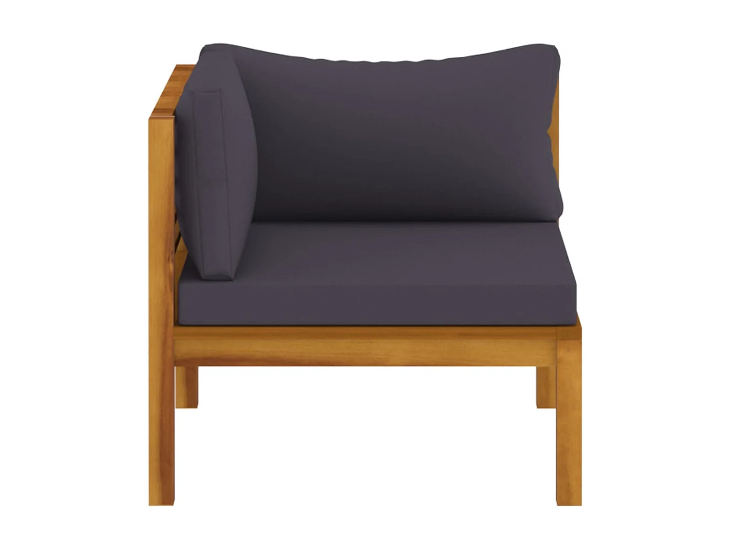 Canapé de jardin à 4 places avec coussin Bois d'acacia massif