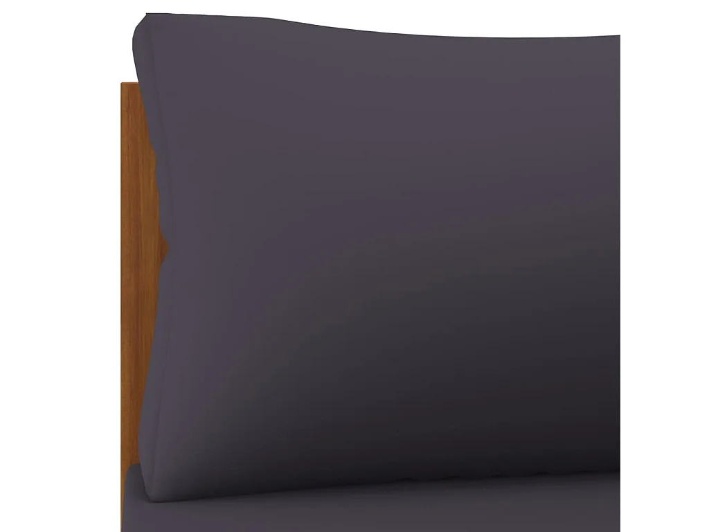 Canapé de jardin à 4 places avec coussin Bois d'acacia massif