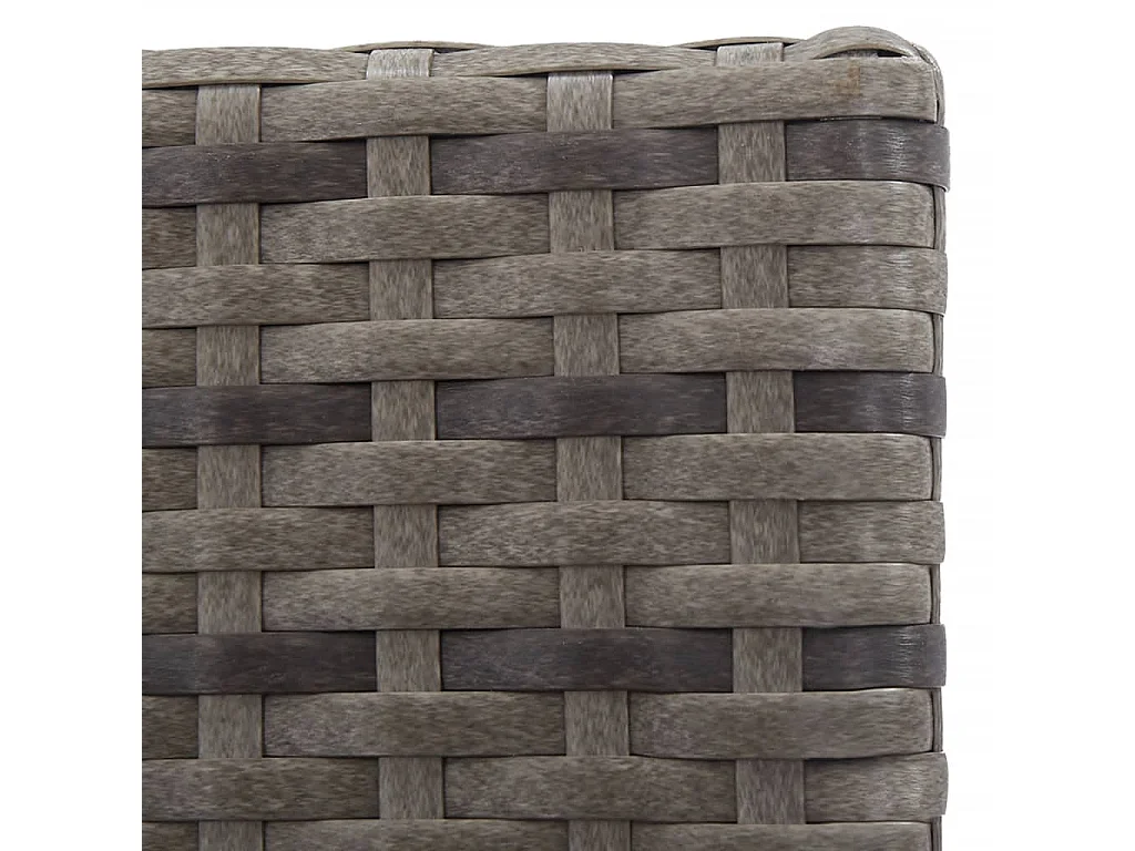 Mobilier à dîner extérieur 13pcs coussins Poly rotin Anthracite
