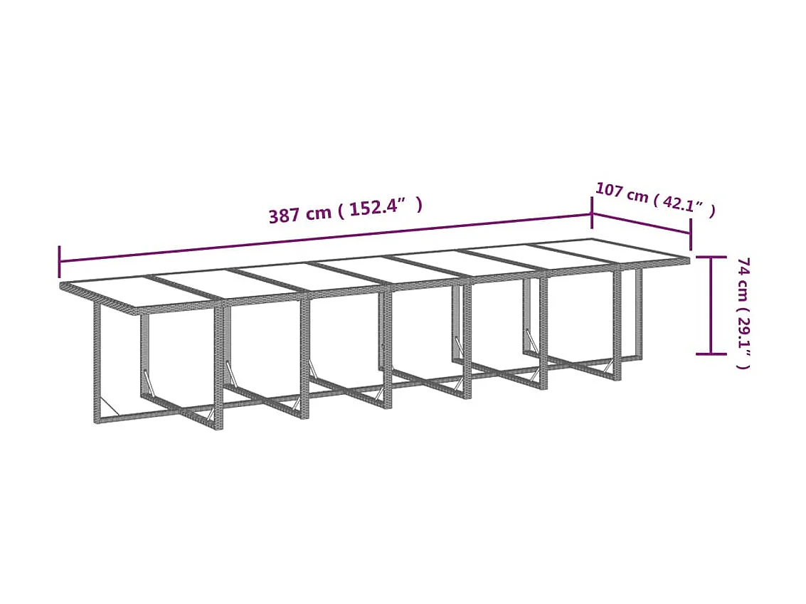 Ensemble à dîner de jardin coussins 19 pcs Résine tressée Noir 2