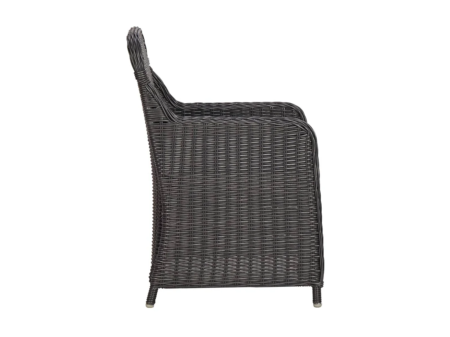 Ensemble à dîner d'extérieur 7 pcs Résine tressée Noir