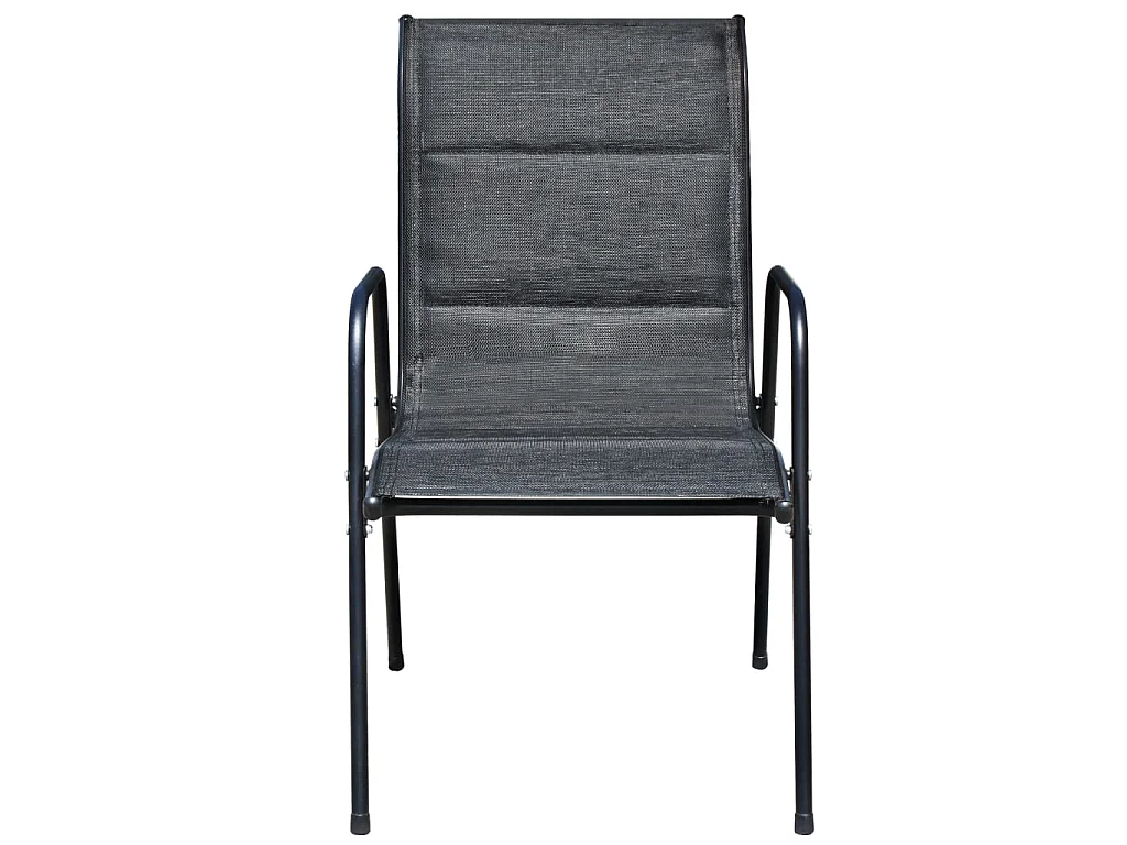 Mobilier de salle à manger d'extérieur 5 pcs Acier Noir