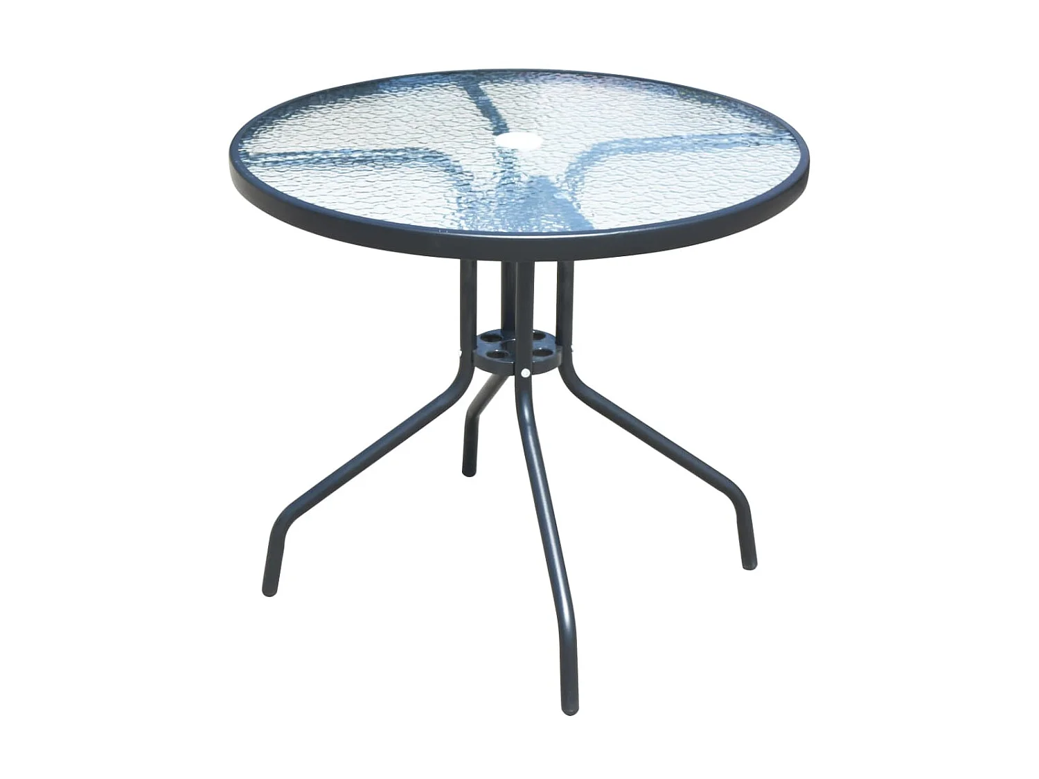 Mobilier de salle à manger d'extérieur 5 pcs Acier Noir