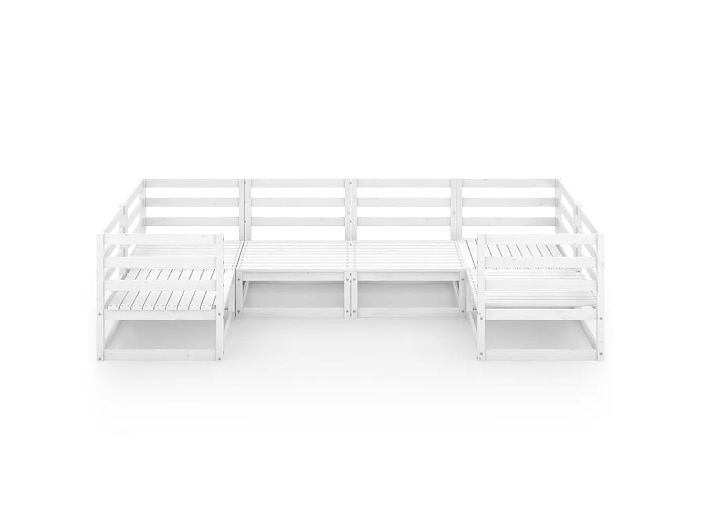 Salon de jardin 6 pcs Bois de pin massif 25