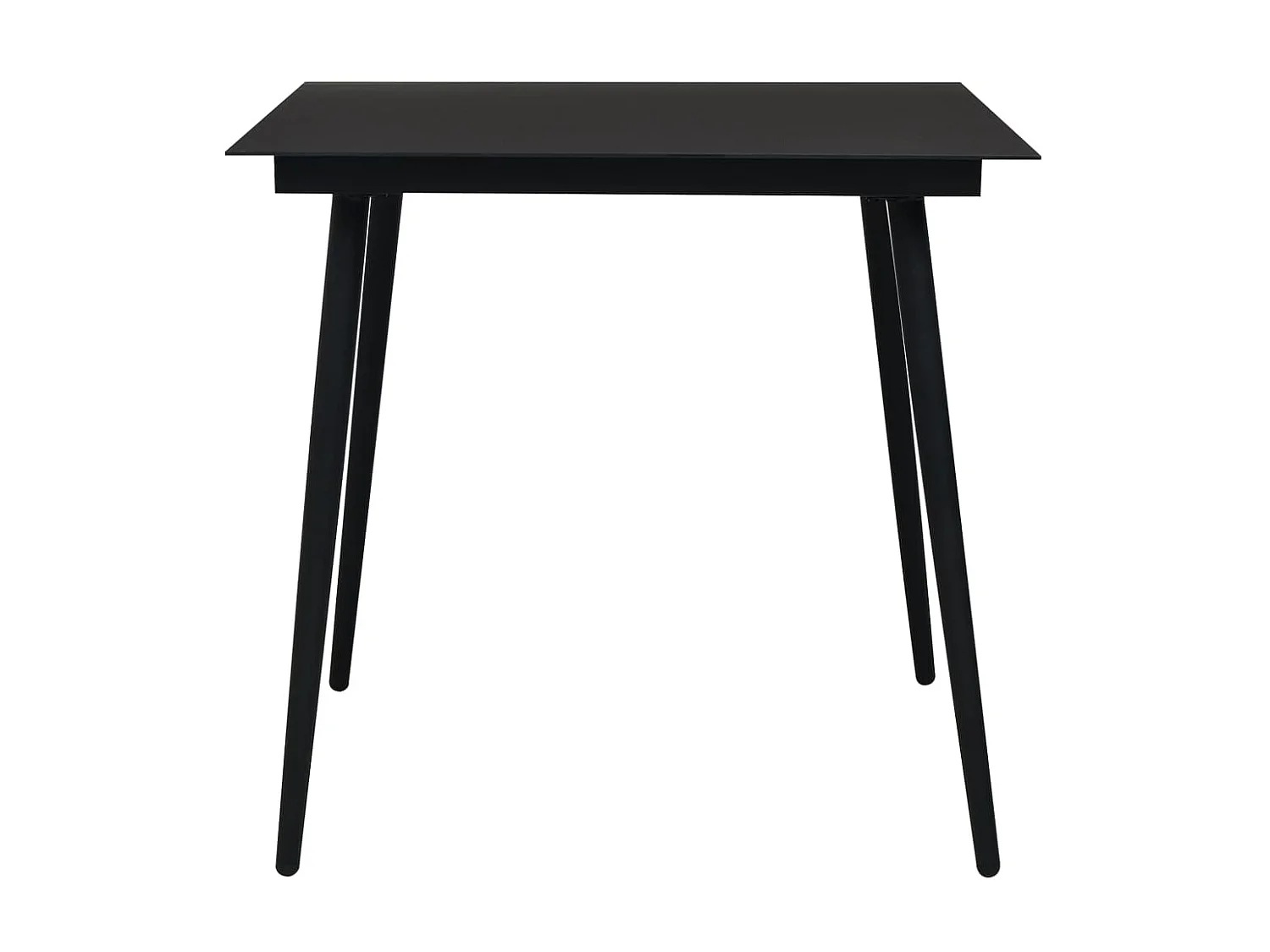 Ensemble à dîner d'extérieur 5 pcs Rotin PVC Noir 6