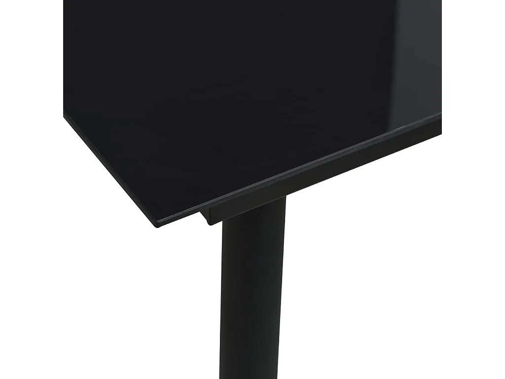 Ensemble à dîner d'extérieur 5 pcs Rotin PVC Noir 6