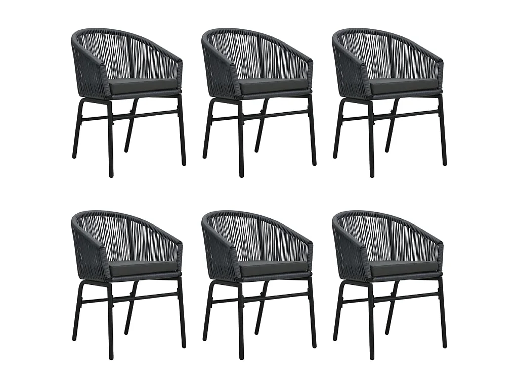 Ensemble de salle à manger de jardin 7 pcs Anthracite 8