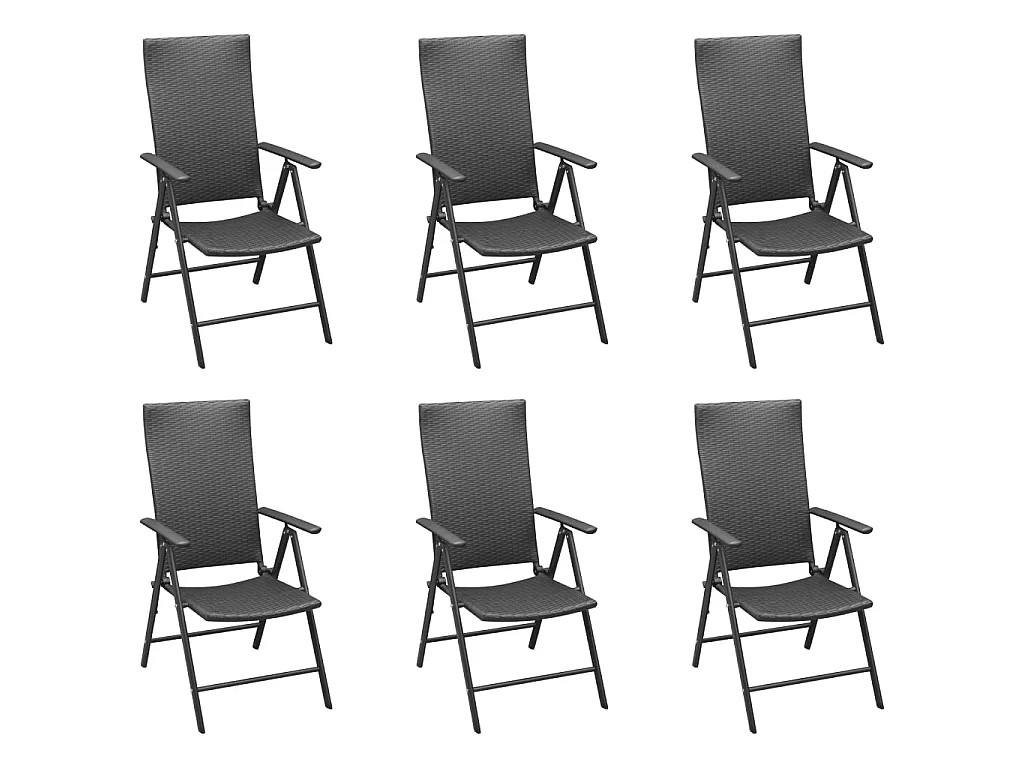 Ensemble de salle à manger de jardin 7 pcs Noir et marron 2