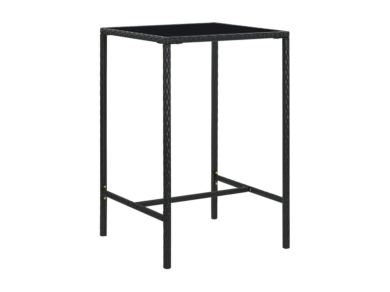 Ensemble de bar de jardin 5 pcs Résine tressée Noir