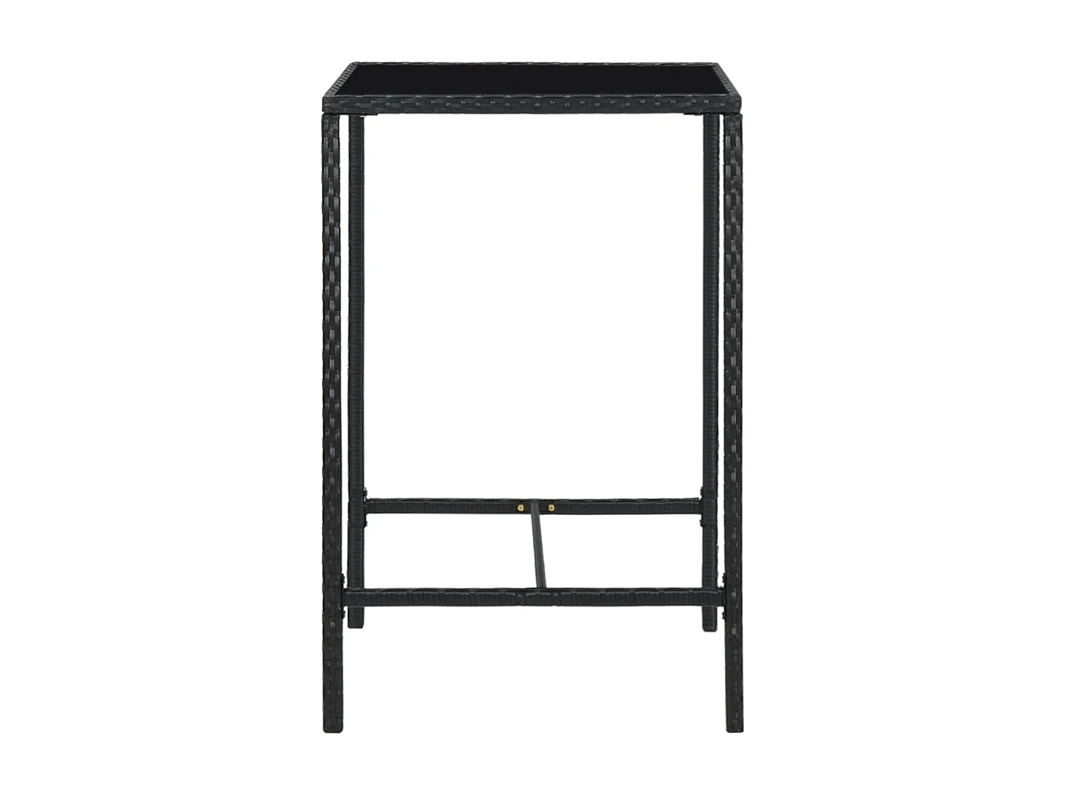 Ensemble de bar de jardin 5 pcs Résine tressée Noir