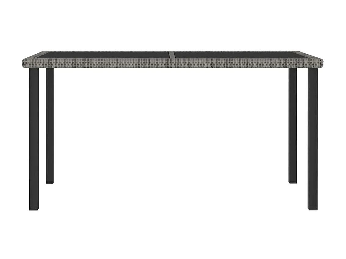 Ensemble de salle à manger de jardin 7 pcs Résine tressée Gris 4