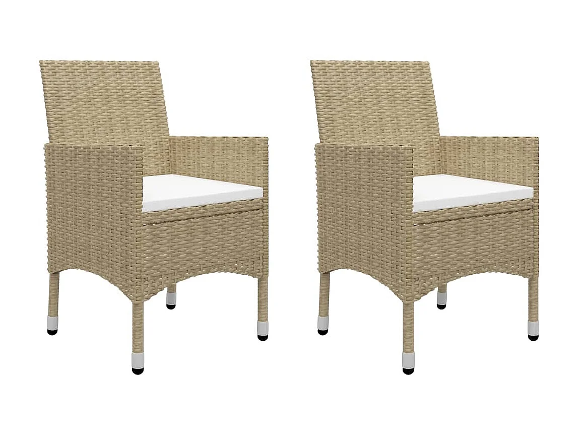 Ensemble de salle à manger de jardin 5 pcs Beige 4