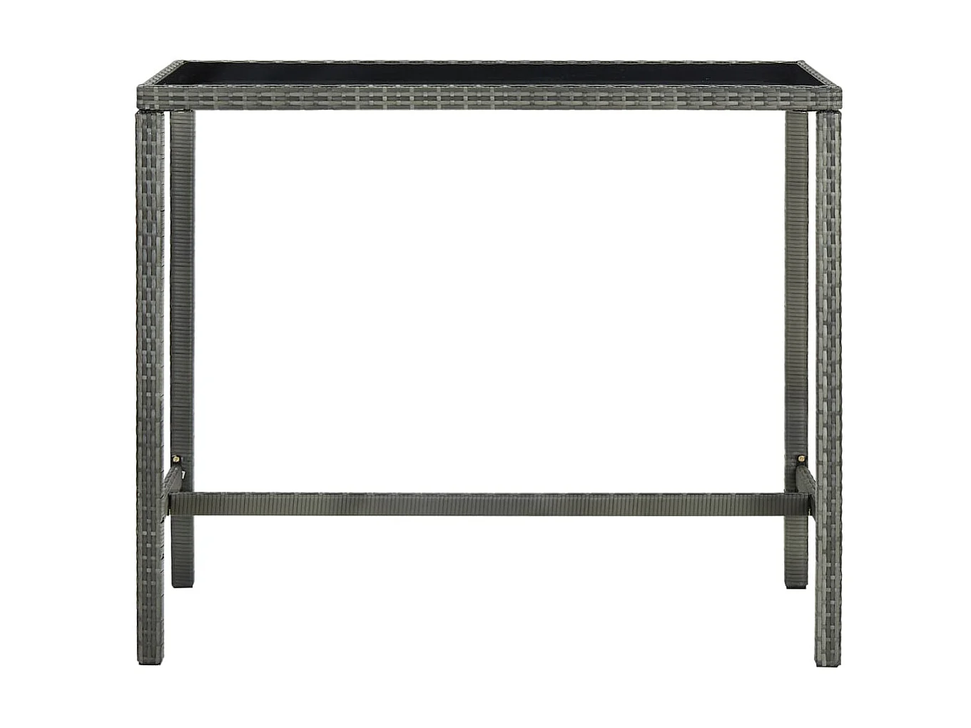 Ensemble de bar de jardin 5 pcs Résine tressée Gris