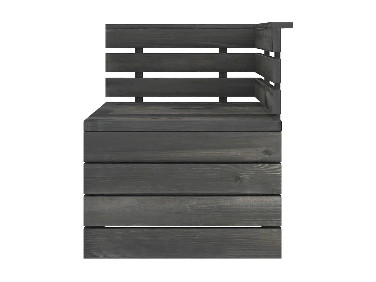 Juego de muebles de jardín de palets 6 piezas Gris