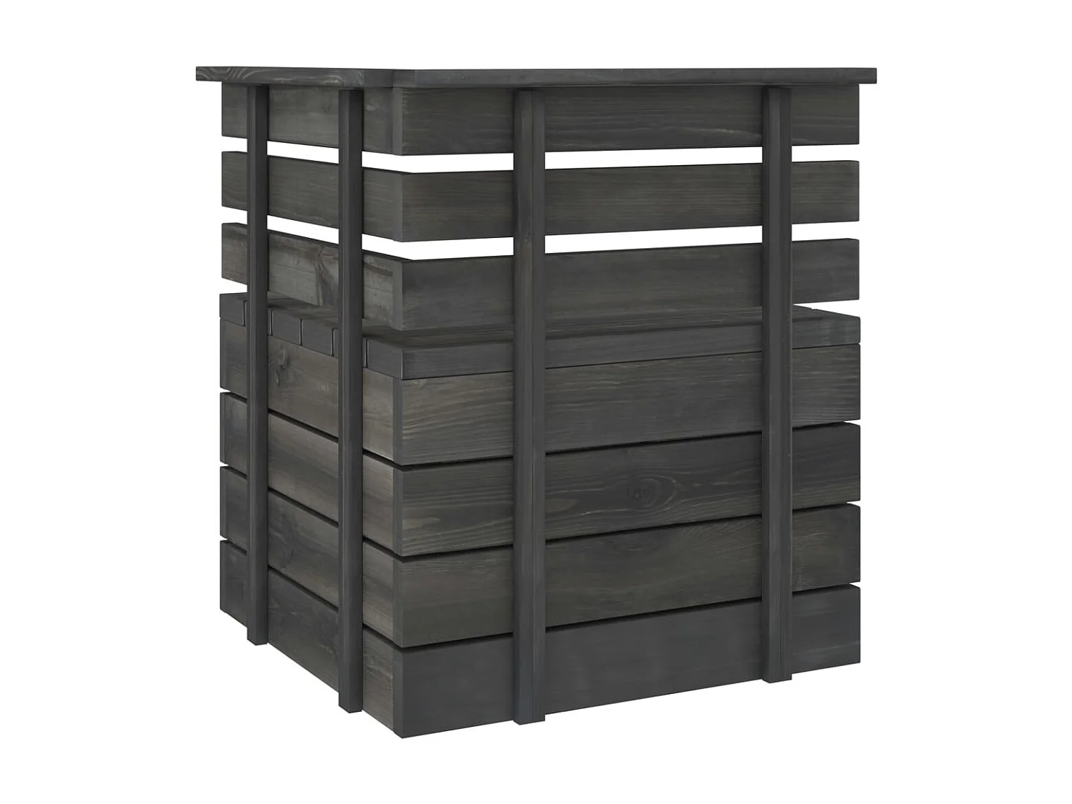 Juego de muebles de jardín de palets 6 piezas Gris