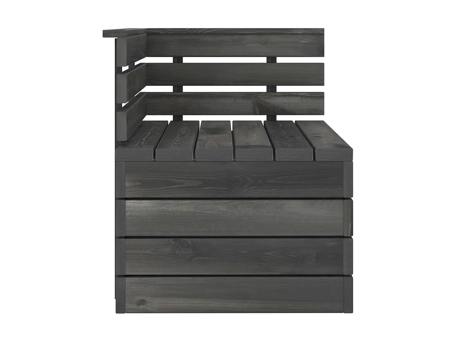 Juego de muebles de jardín de palets 6 piezas Gris