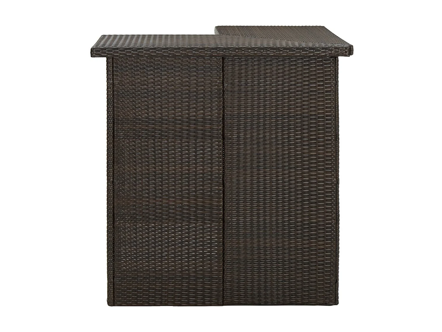 Meuble de bar de jardin 8 pcs et coussins Résine tressée Marron