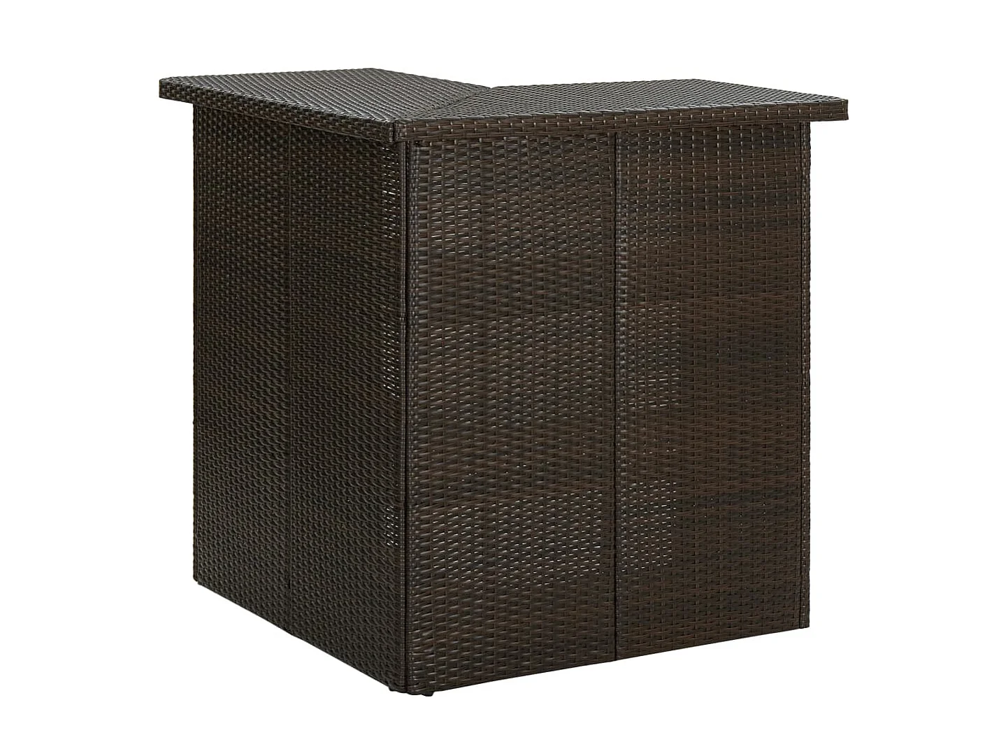 Meuble de bar de jardin 8 pcs et coussins Résine tressée Marron