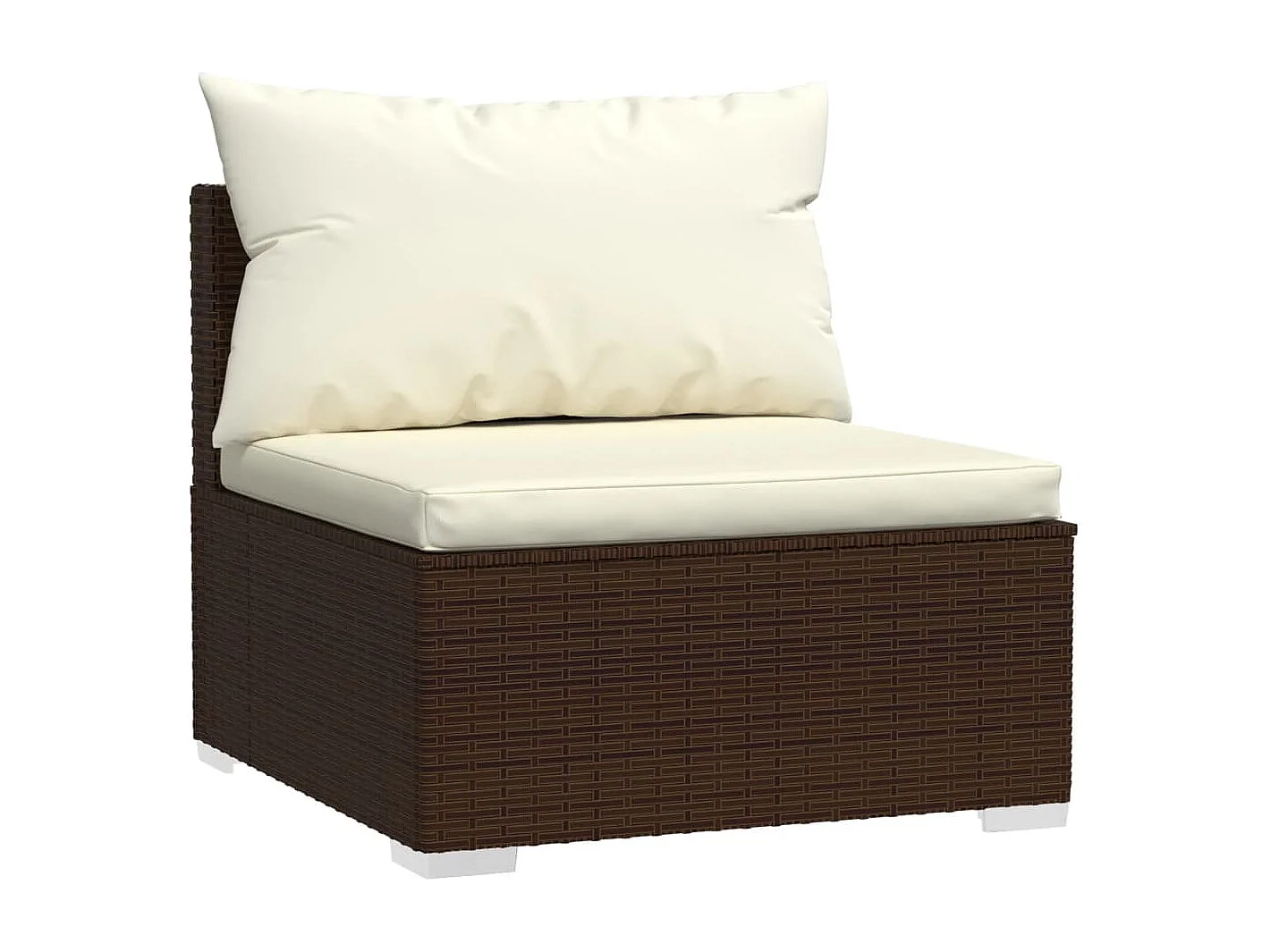 Salon de jardin 5 pcs avec coussins Résine tressée Marron 27