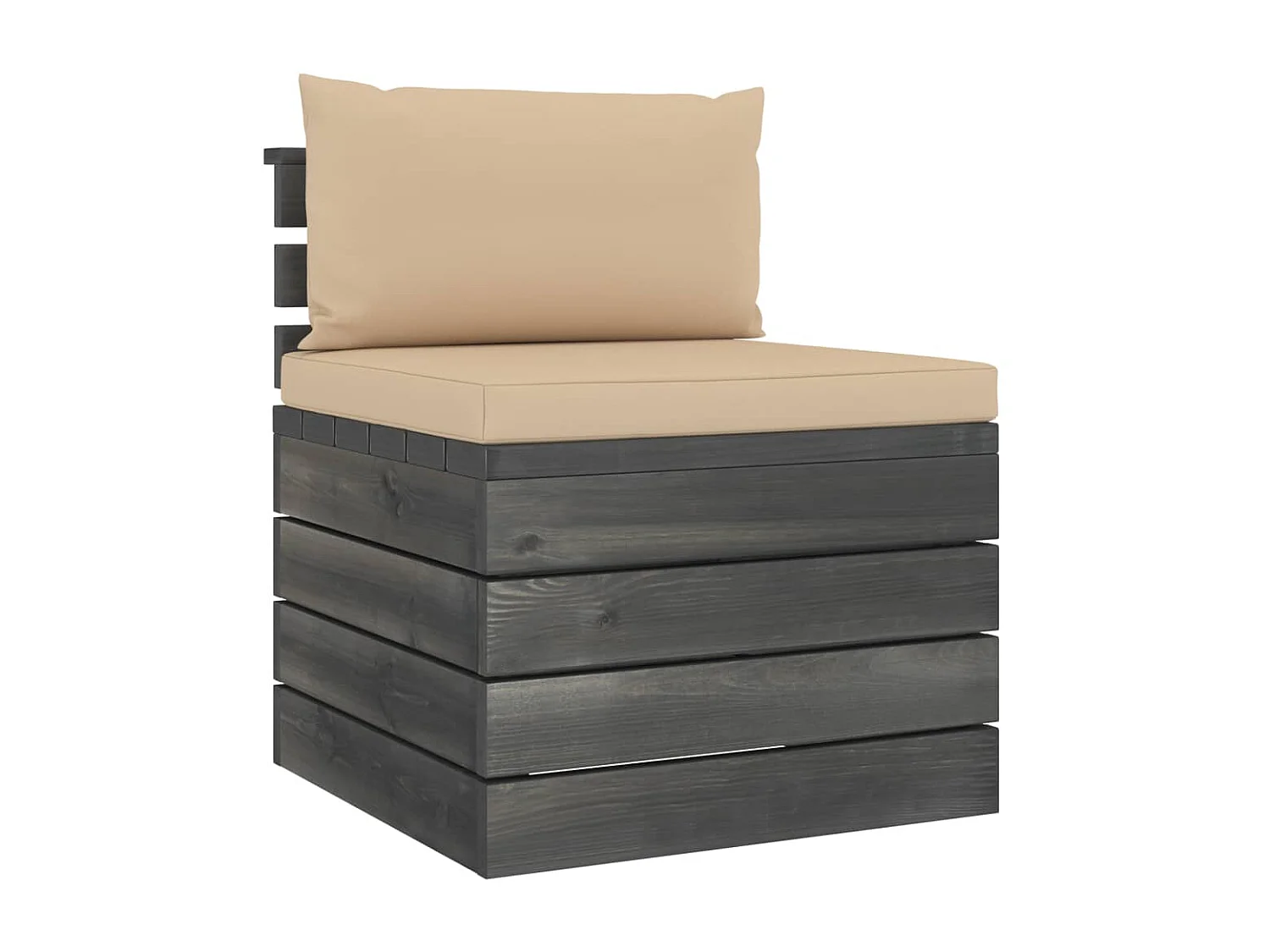 Salon palette de jardin 2 pcs avec coussins Bois de pin massif 13