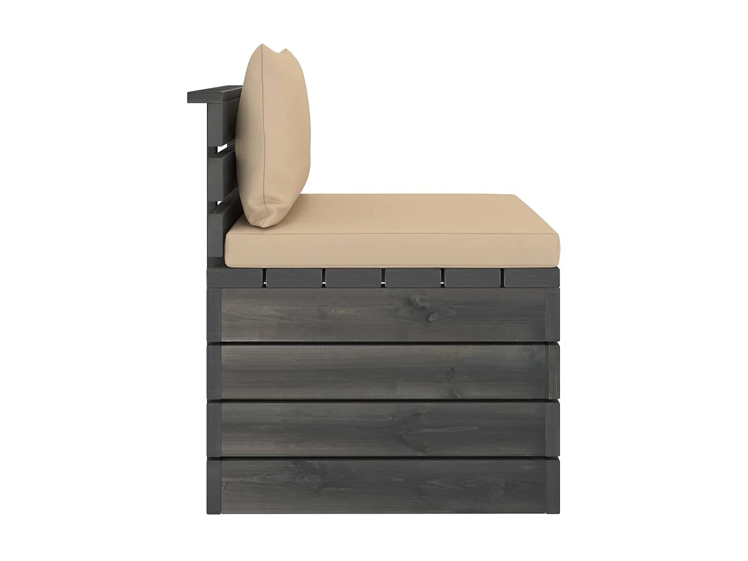 Salon palette de jardin 2 pcs avec coussins Bois de pin massif 13